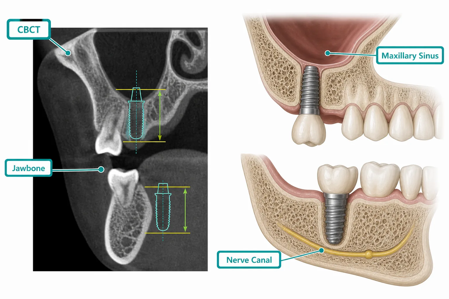 راهنمای CBCT، Jawbone، Maxillary Sinus و Nerve Canal